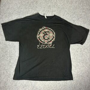 Ezekiel Mens XXL Graphic T-Shirt Black Geometric Logo Skate Streetwear Y2K